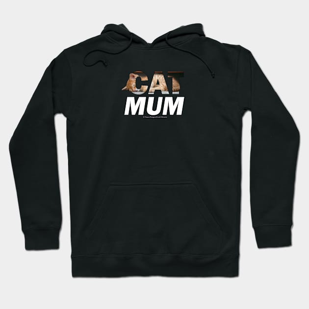 Cat mum - ginger cat oil painting word art Hoodie by DawnDesignsWordArt